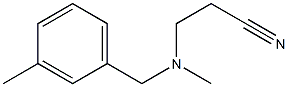 3-{methyl[(3-methylphenyl)methyl]amino}propanenitrile Struktur