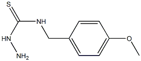 3-amino-1-[(4-methoxyphenyl)methyl]thiourea Struktur