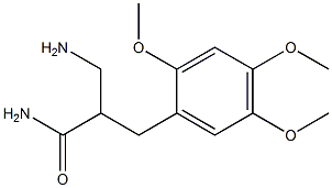 3-amino-2-[(2,4,5-trimethoxyphenyl)methyl]propanamide Struktur