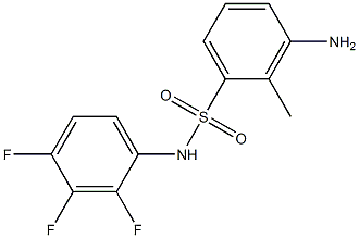 3-amino-2-methyl-N-(2,3,4-trifluorophenyl)benzene-1-sulfonamide Struktur