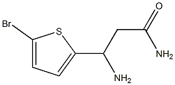 3-amino-3-(5-bromothiophen-2-yl)propanamide Struktur