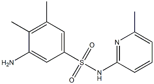 3-amino-4,5-dimethyl-N-(6-methylpyridin-2-yl)benzene-1-sulfonamide Struktur