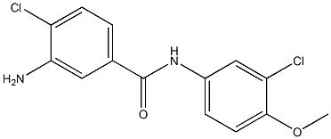 3-amino-4-chloro-N-(3-chloro-4-methoxyphenyl)benzamide Struktur