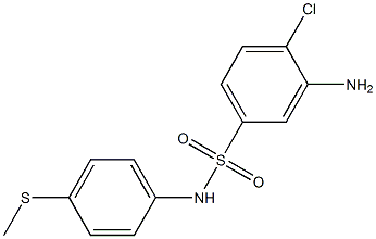 3-amino-4-chloro-N-[4-(methylsulfanyl)phenyl]benzene-1-sulfonamide Struktur