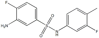 3-amino-4-fluoro-N-(3-fluoro-4-methylphenyl)benzene-1-sulfonamide Struktur