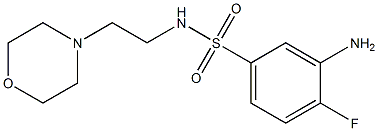 3-amino-4-fluoro-N-[2-(morpholin-4-yl)ethyl]benzene-1-sulfonamide Struktur