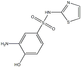 3-amino-4-hydroxy-N-(1,3-thiazol-2-yl)benzene-1-sulfonamide Struktur