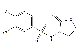 3-amino-4-methoxy-N-(2-oxooxolan-3-yl)benzene-1-sulfonamide Struktur