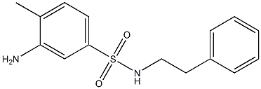 3-amino-4-methyl-N-(2-phenylethyl)benzene-1-sulfonamide Struktur