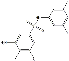 3-amino-5-chloro-N-(3,5-dimethylphenyl)-4-methylbenzene-1-sulfonamide Struktur