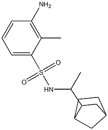 3-amino-N-(1-{bicyclo[2.2.1]heptan-2-yl}ethyl)-2-methylbenzene-1-sulfonamide Struktur