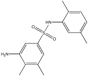 3-amino-N-(2,5-dimethylphenyl)-4,5-dimethylbenzene-1-sulfonamide Struktur