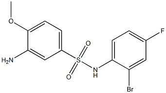 3-amino-N-(2-bromo-4-fluorophenyl)-4-methoxybenzene-1-sulfonamide Struktur