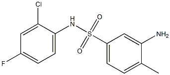 3-amino-N-(2-chloro-4-fluorophenyl)-4-methylbenzene-1-sulfonamide Struktur