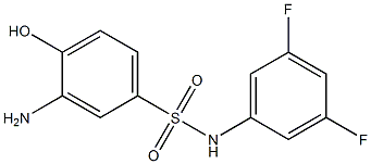 3-amino-N-(3,5-difluorophenyl)-4-hydroxybenzene-1-sulfonamide Struktur