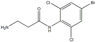 3-amino-N-(4-bromo-2,6-dichlorophenyl)propanamide Struktur