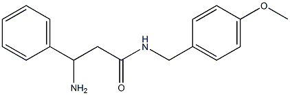 3-amino-N-(4-methoxybenzyl)-3-phenylpropanamide Struktur