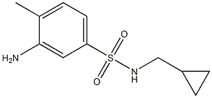 3-amino-N-(cyclopropylmethyl)-4-methylbenzene-1-sulfonamide Struktur