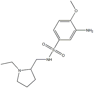 3-amino-N-[(1-ethylpyrrolidin-2-yl)methyl]-4-methoxybenzene-1-sulfonamide Struktur