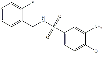 3-amino-N-[(2-fluorophenyl)methyl]-4-methoxybenzene-1-sulfonamide Struktur