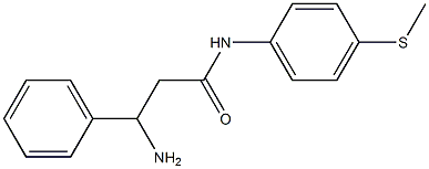 3-amino-N-[4-(methylthio)phenyl]-3-phenylpropanamide Struktur