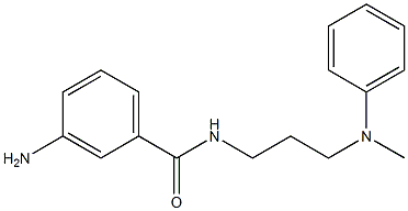 3-amino-N-{3-[methyl(phenyl)amino]propyl}benzamide Struktur