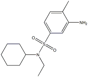 3-amino-N-cyclohexyl-N-ethyl-4-methylbenzene-1-sulfonamide Struktur