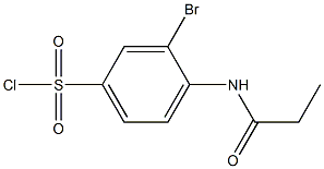 3-bromo-4-propanamidobenzene-1-sulfonyl chloride Struktur