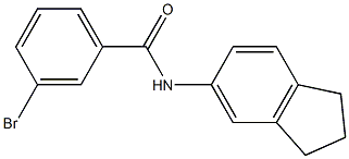 3-bromo-N-(2,3-dihydro-1H-inden-5-yl)benzamide Struktur