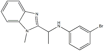 3-bromo-N-[1-(1-methyl-1H-1,3-benzodiazol-2-yl)ethyl]aniline Struktur