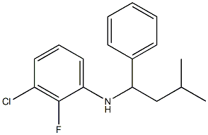 3-chloro-2-fluoro-N-(3-methyl-1-phenylbutyl)aniline Struktur