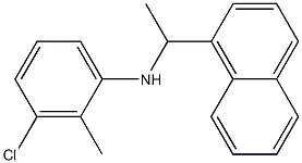 3-chloro-2-methyl-N-[1-(naphthalen-1-yl)ethyl]aniline Struktur