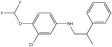 3-chloro-4-(difluoromethoxy)-N-(2-phenylpropyl)aniline Struktur