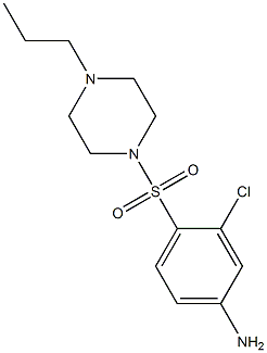 3-chloro-4-[(4-propylpiperazine-1-)sulfonyl]aniline Struktur