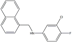 3-chloro-4-fluoro-N-(naphthalen-1-ylmethyl)aniline Struktur