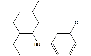 3-chloro-4-fluoro-N-[5-methyl-2-(propan-2-yl)cyclohexyl]aniline Struktur