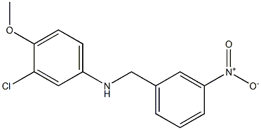 3-chloro-4-methoxy-N-[(3-nitrophenyl)methyl]aniline Struktur