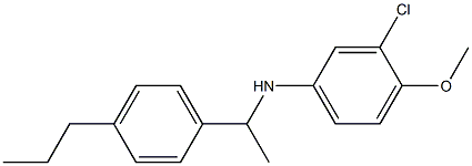 3-chloro-4-methoxy-N-[1-(4-propylphenyl)ethyl]aniline Struktur