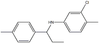 3-chloro-4-methyl-N-[1-(4-methylphenyl)propyl]aniline Struktur