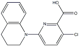 3-chloro-6-(1,2,3,4-tetrahydroquinolin-1-yl)pyridine-2-carboxylic acid Struktur