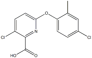 3-chloro-6-(4-chloro-2-methylphenoxy)pyridine-2-carboxylic acid Struktur