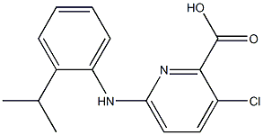 3-chloro-6-{[2-(propan-2-yl)phenyl]amino}pyridine-2-carboxylic acid Struktur