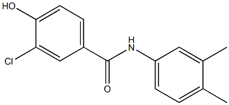 3-chloro-N-(3,4-dimethylphenyl)-4-hydroxybenzamide Struktur