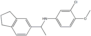 3-chloro-N-[1-(2,3-dihydro-1H-inden-5-yl)ethyl]-4-methoxyaniline Struktur