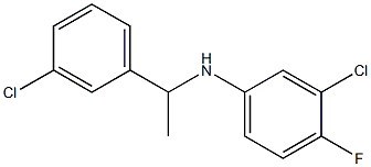 3-chloro-N-[1-(3-chlorophenyl)ethyl]-4-fluoroaniline Struktur