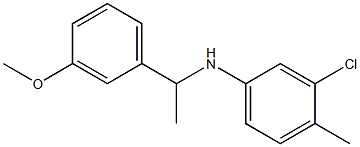 3-chloro-N-[1-(3-methoxyphenyl)ethyl]-4-methylaniline Struktur