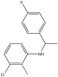 3-chloro-N-[1-(4-fluorophenyl)ethyl]-2-methylaniline Struktur