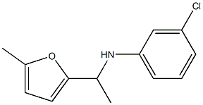 3-chloro-N-[1-(5-methylfuran-2-yl)ethyl]aniline Struktur