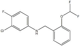 3-chloro-N-{[2-(difluoromethoxy)phenyl]methyl}-4-fluoroaniline Struktur