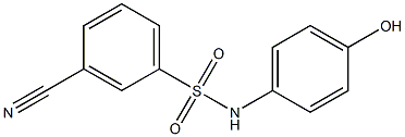 3-cyano-N-(4-hydroxyphenyl)benzene-1-sulfonamide Struktur